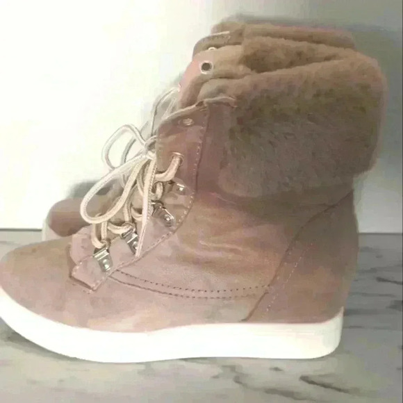Madden Girl Womens Provo Faux Fur Beige Boot 7 - Picture 3 of 14